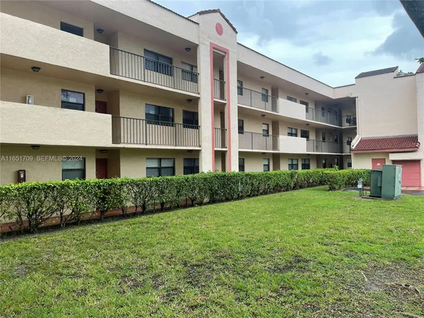 a front view of a building