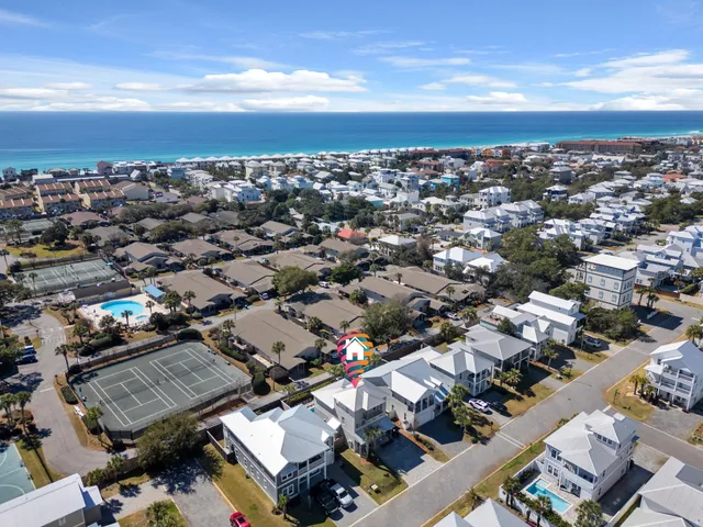an aerial view of a city