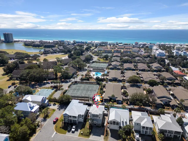 an aerial view of a city