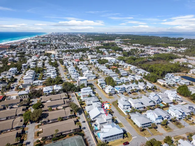 an aerial view of a city