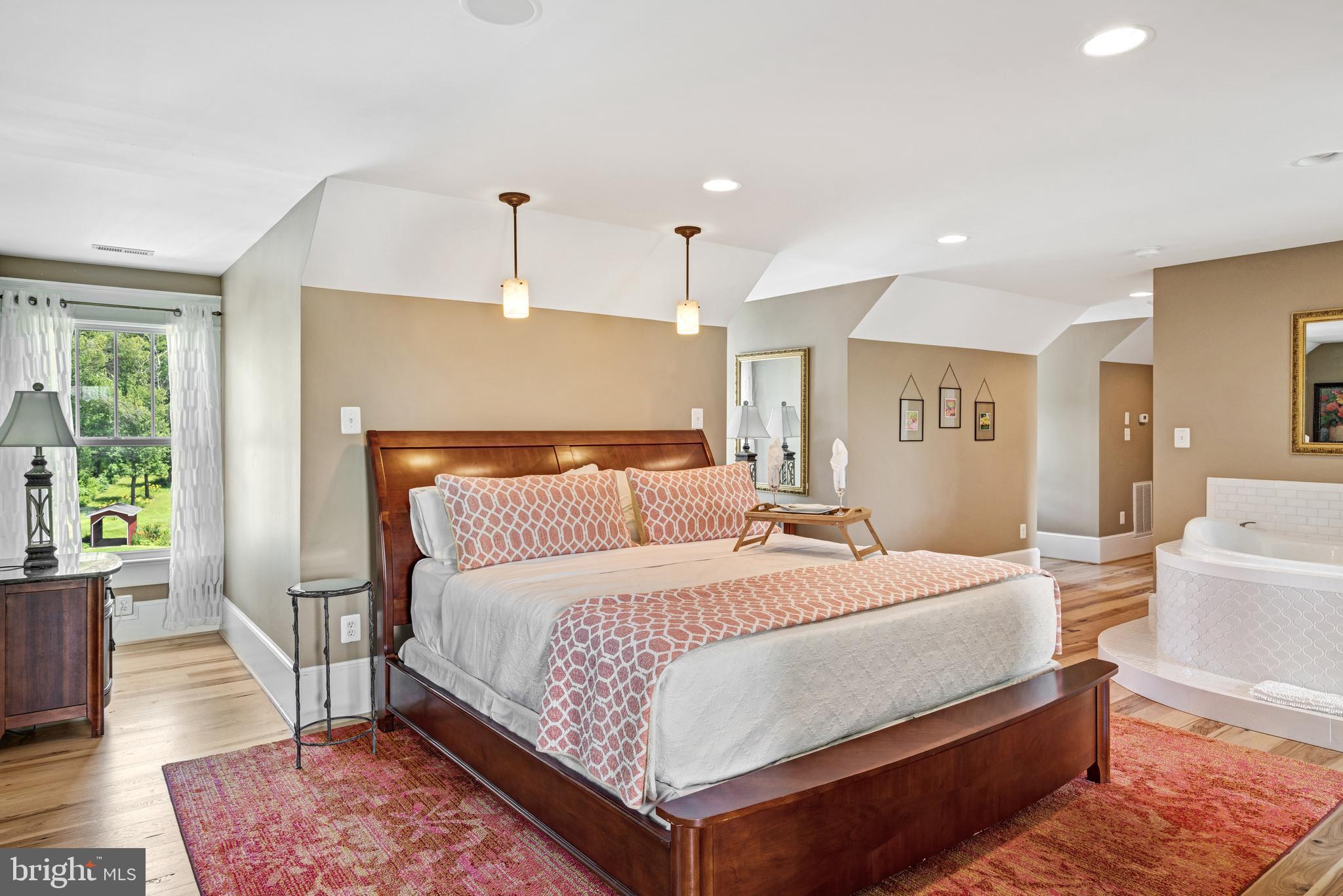 17440 True Blue Lane Reva, VA 22735 - Photo 35 of 75 a bedroom with a large bed a rug and windows