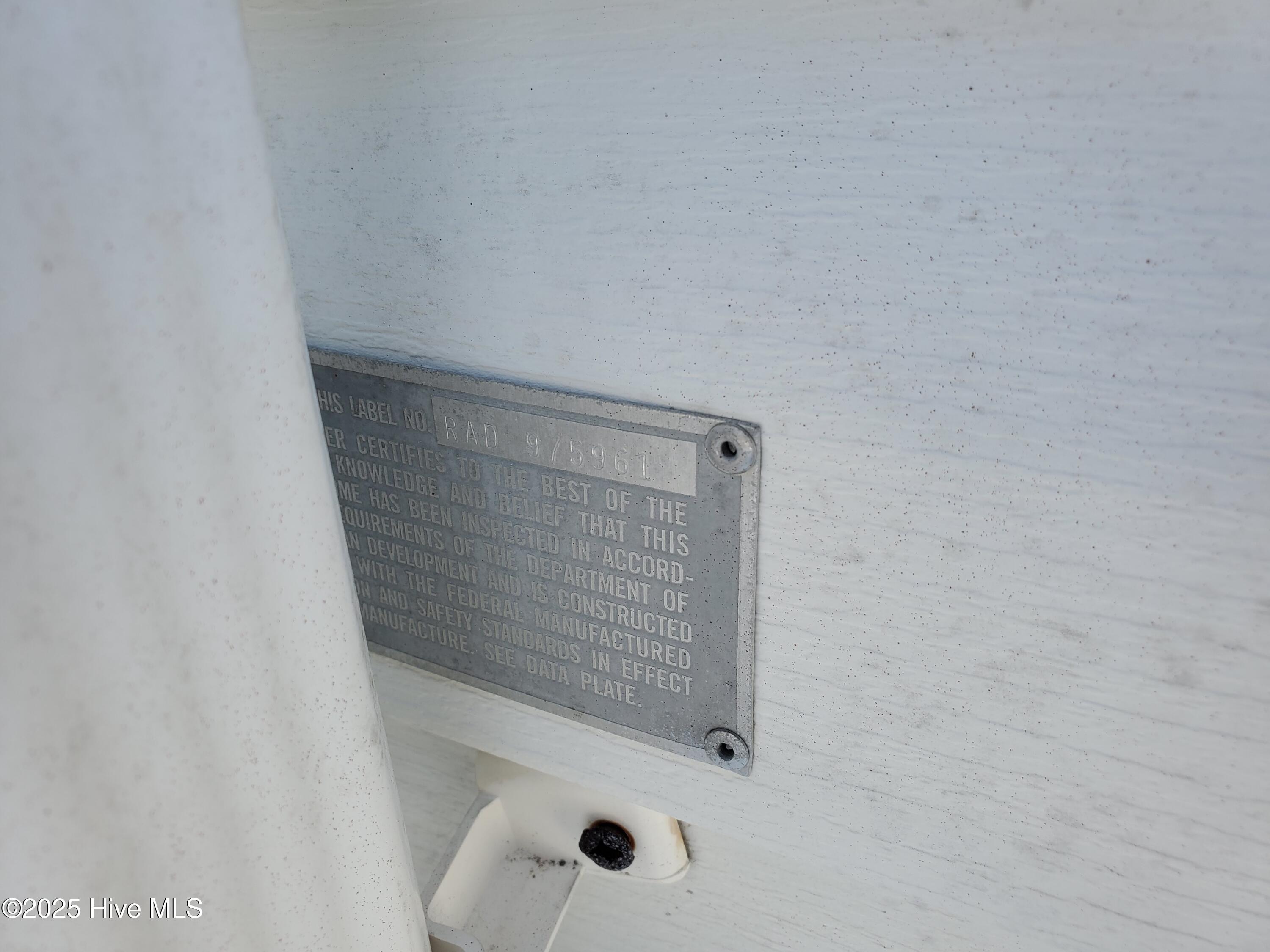 300 Horace Ward Avenue Windsor, NC 27983 - Photo 21 of 23 019 Data plate 1