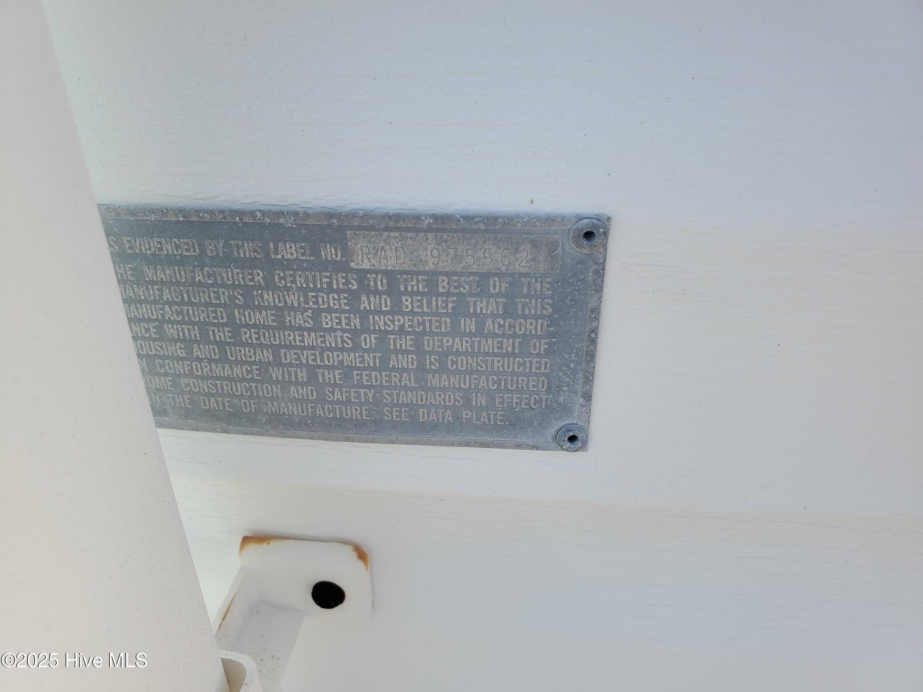 300 Horace Ward Avenue Windsor, NC 27983 - Photo 22 of 23 020 Data plate 2