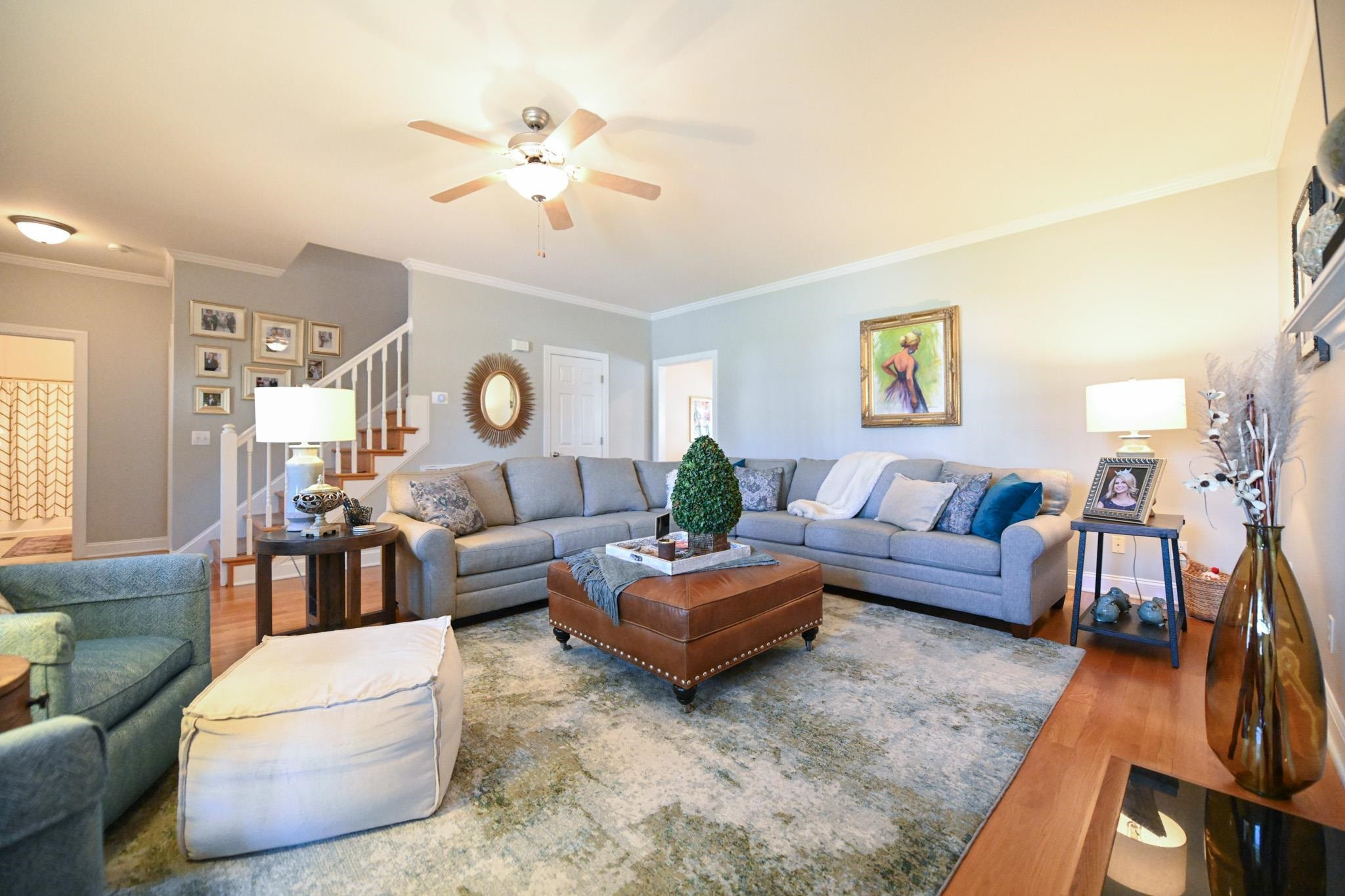 190 Pinecroft Drive Dunn, NC 28334 - Photo 44 of 51 a living room with furniture and a chandelier