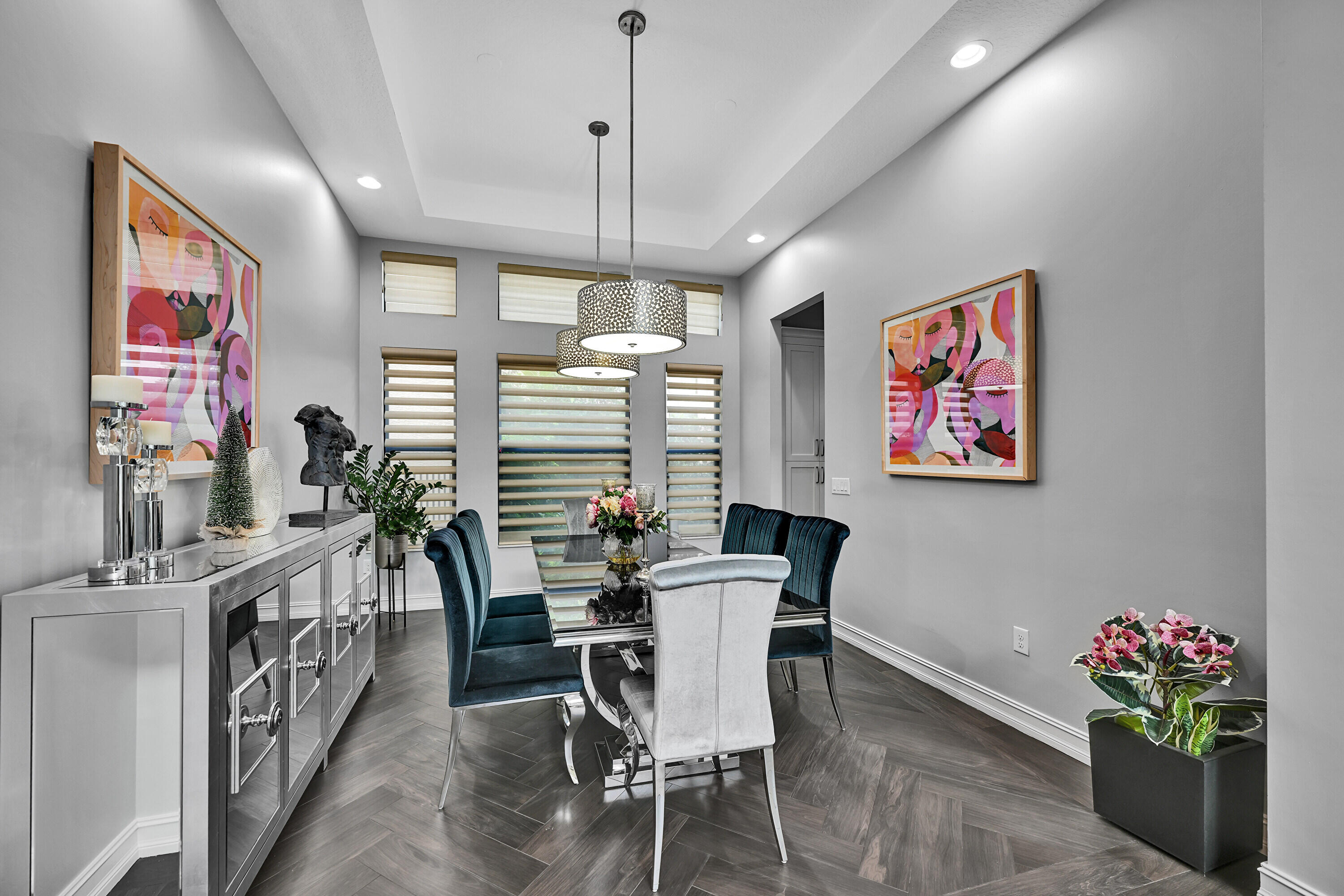 8652 Lewis River Road Delray Beach, FL 33446 - Photo 12 of 85 a view of a dining room with furniture window and wooden floor