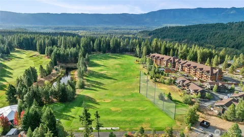 a view of an outdoor space yard and mountain view in back