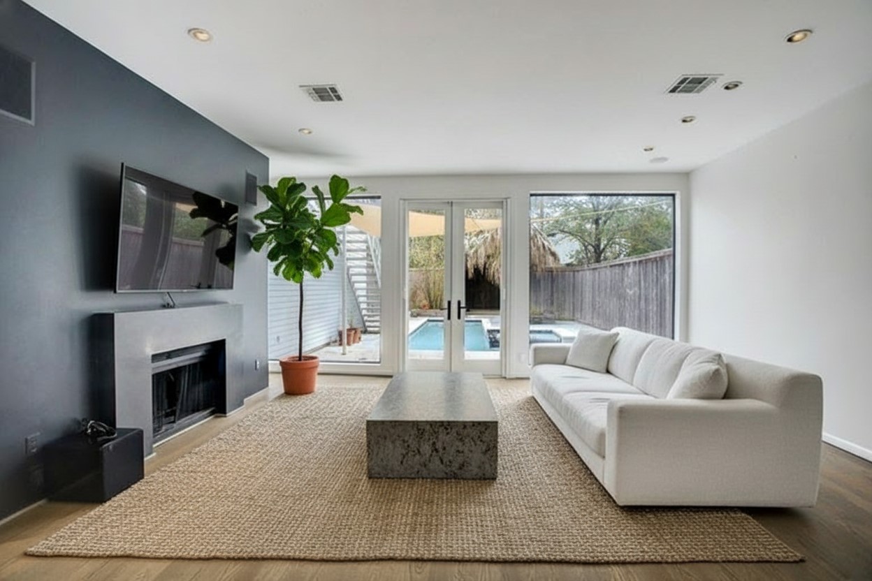 1417 Harold Street, Unit B Houston, TX 77006 - Photo 7 of 28 First floor living shown digitally staged.