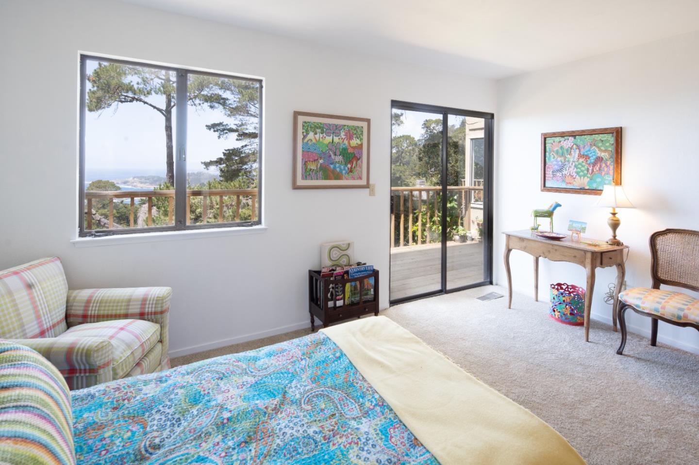 219 Peter Pan Road Carmel, CA 93923 - Photo 22 of 33 a bedroom with a bed window and a couch