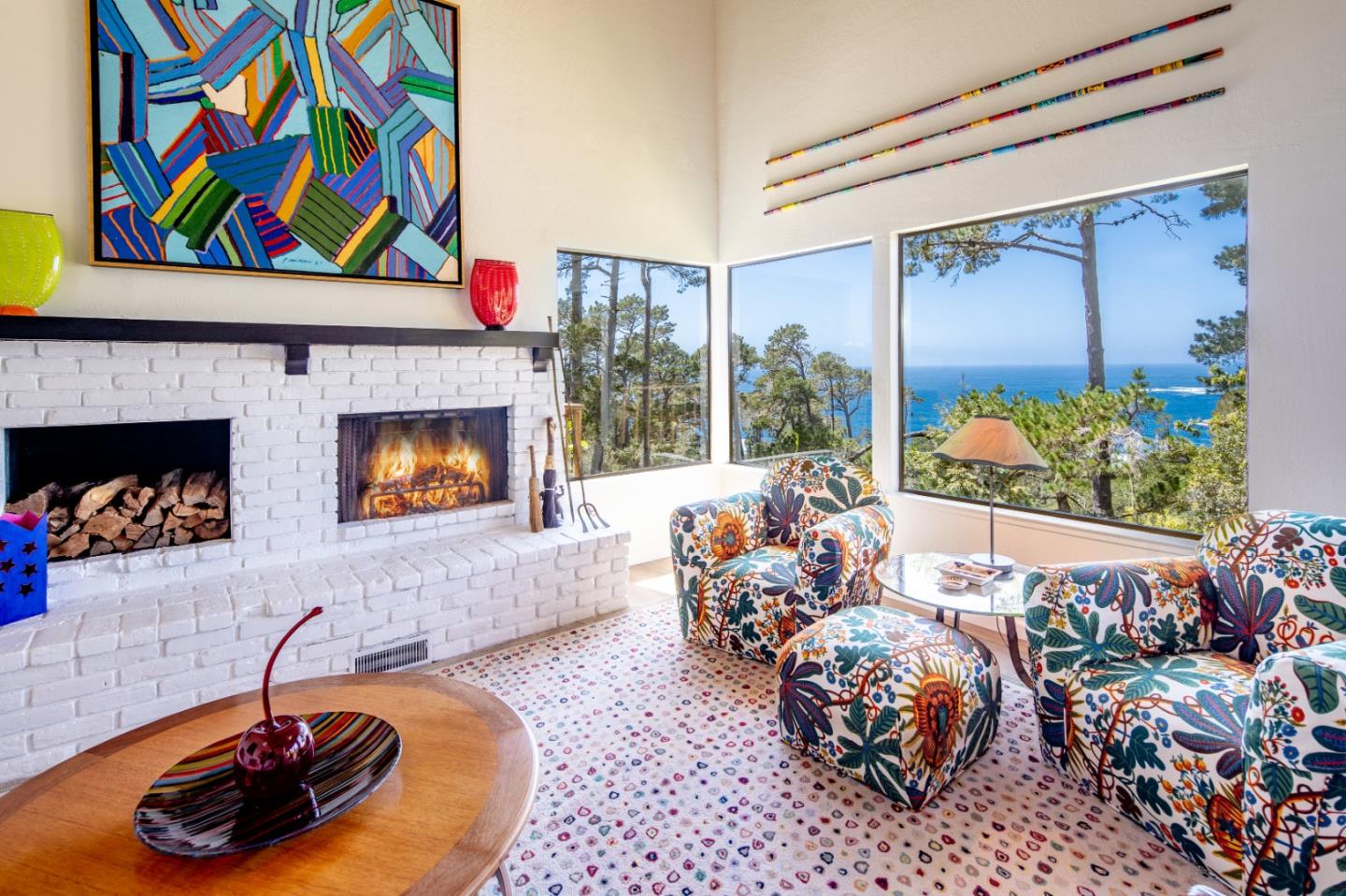 219 Peter Pan Road Carmel, CA 93923 - Photo 9 of 33 a living room with furniture and a fireplace