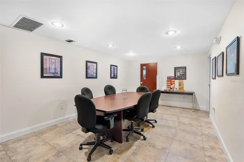 a workspace with furniture and a workspace