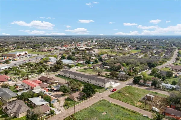 an aerial view of a city