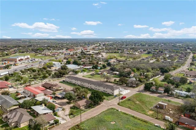 an aerial view of a city