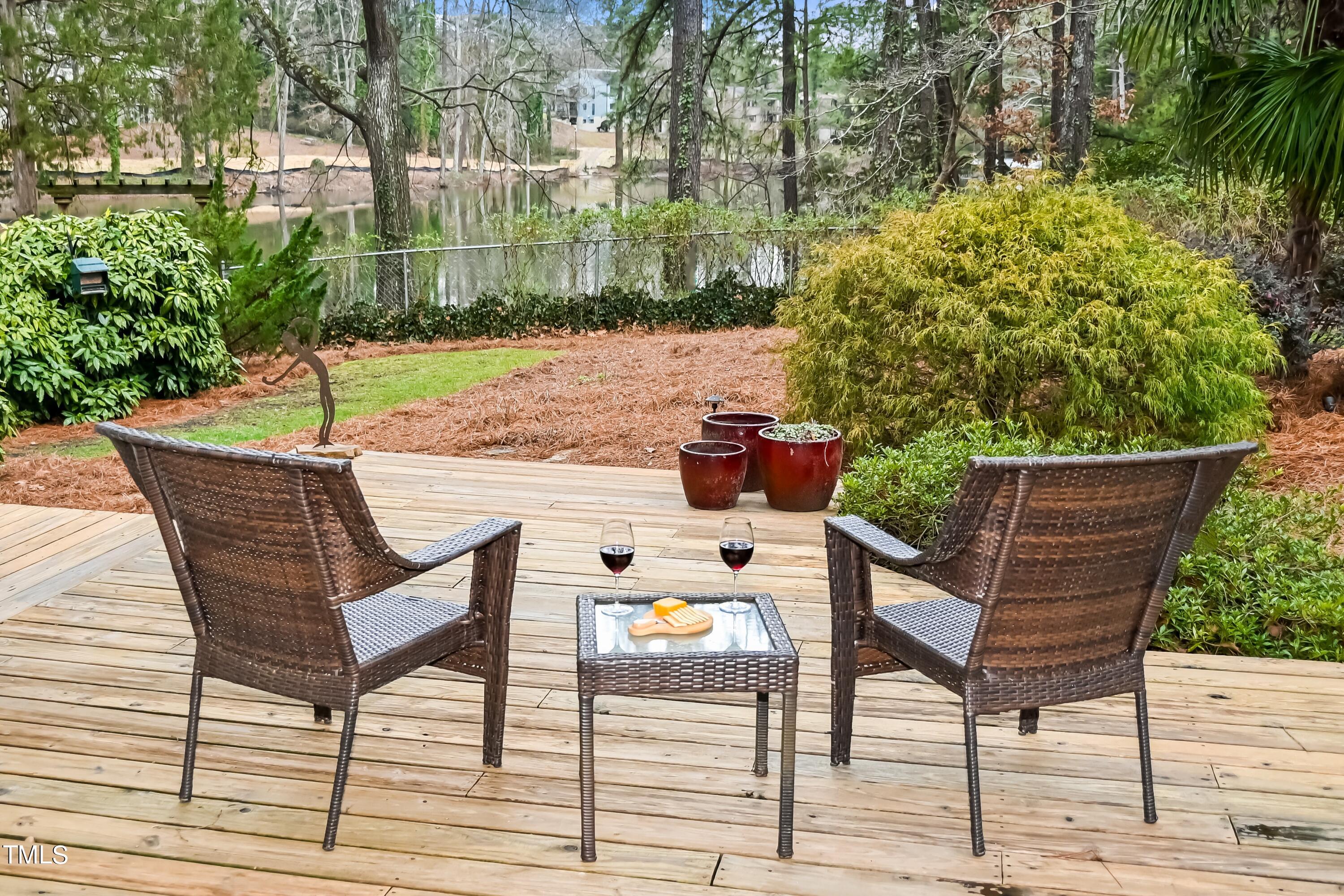 5313 Alpine Drive Raleigh, NC 27609 - Photo 2 of 20 Lake View from Deck