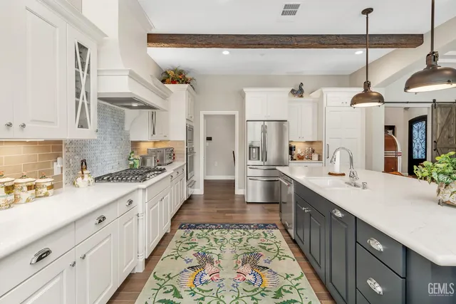 a view of a swimming pool with a garden