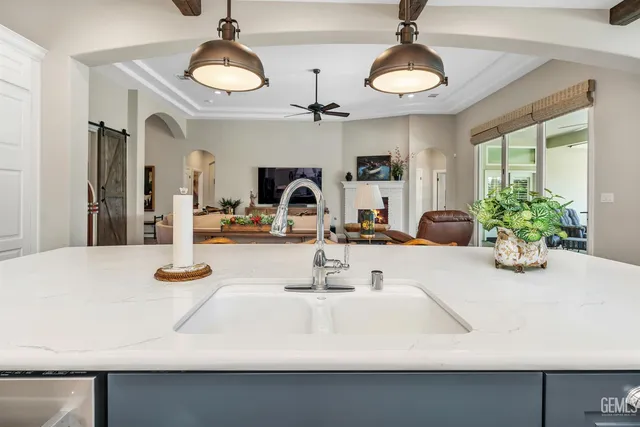 a view of a swimming pool with lounge chair