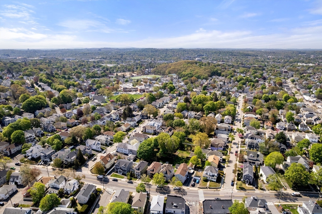 9 Dunton Road, Unit 9 Watertown, MA 02472 - Photo 37 of 39 an aerial view of a city with lots of residential buildings