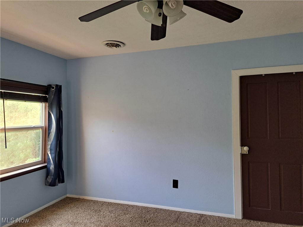 49197 John Tomcho Road Cumberland, OH 43732 - Photo 39 of 50 Unfurnished room with carpet flooring and ceiling fan