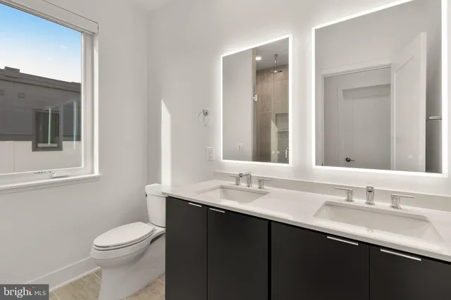 a bathroom with a shower and a bathtub