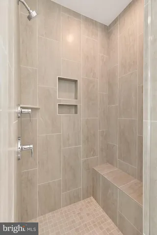 a view of a terrace with sky view