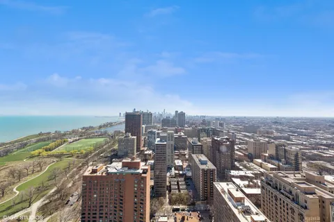 an aerial view of a city