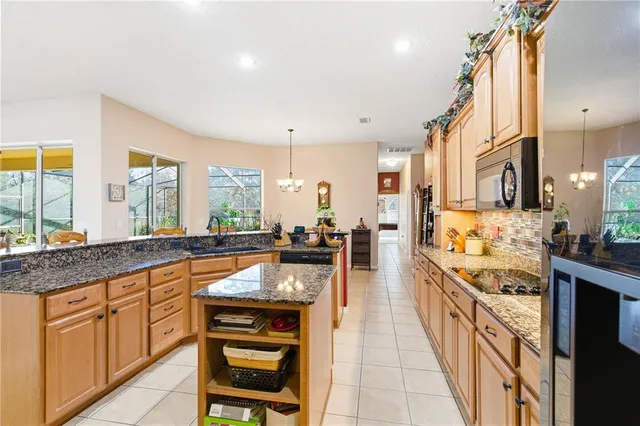 an aerial view of a house with a yard basket ball court and outdoor seating