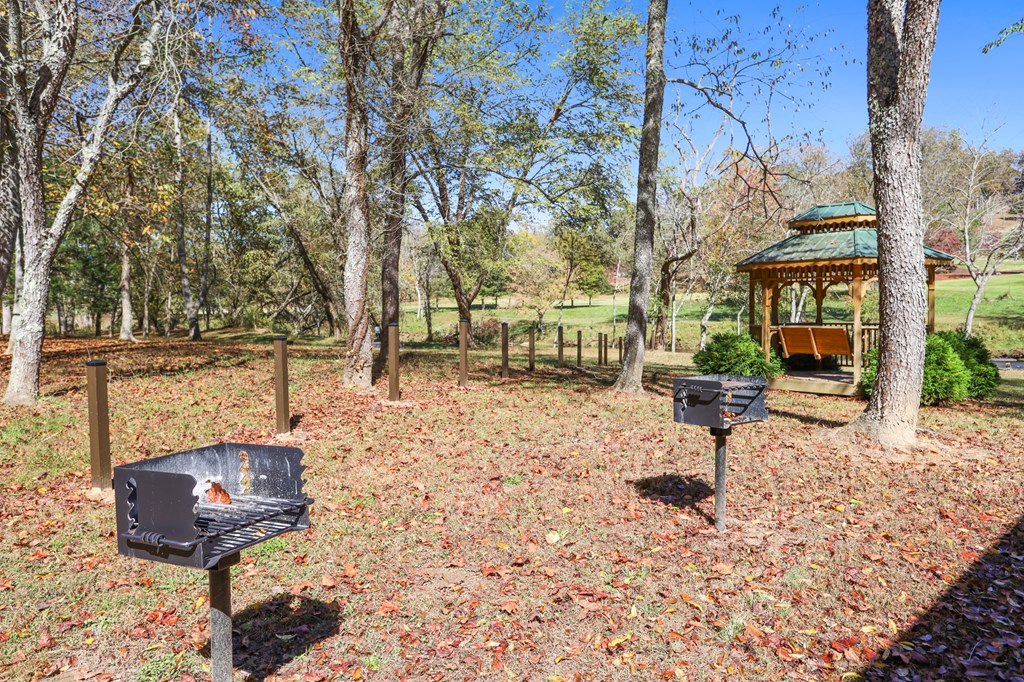 0 River Ridge Drive Blue Ridge, GA 30513 - Photo 6 of 24 a backyard of a house with table and chairs
