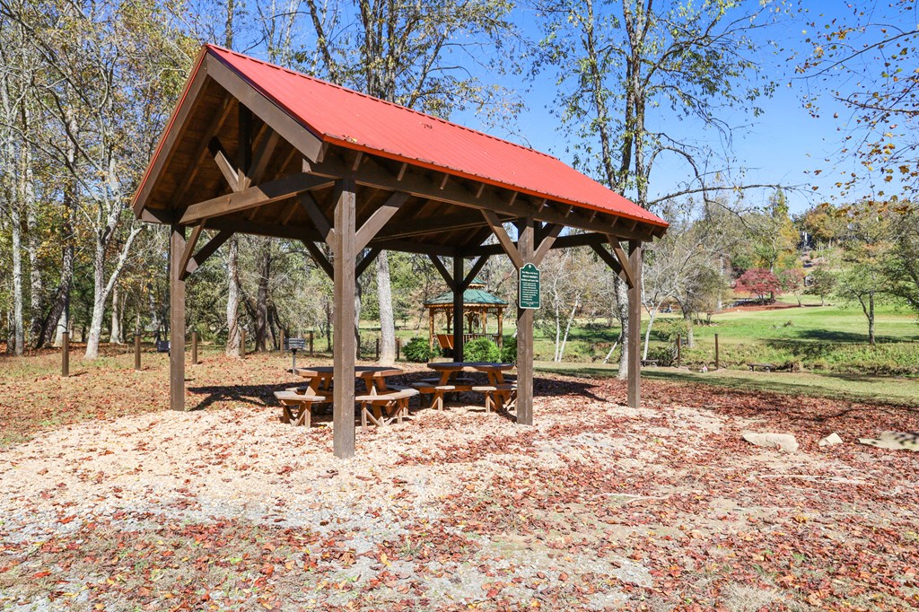 0 River Ridge Drive Blue Ridge, GA 30513 - Photo 7 of 24 a view of backyard with table and chairs under an umbrella
