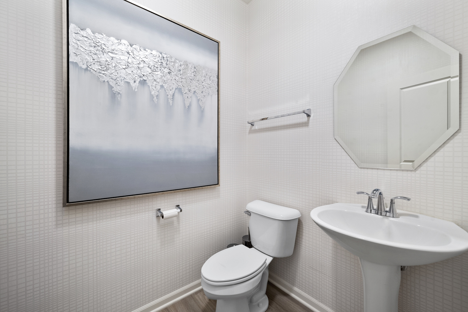 3664 Edelweiss Road Elgin, IL 60124 - Photo 16 of 31 a bathroom with a toilet a sink and mirror