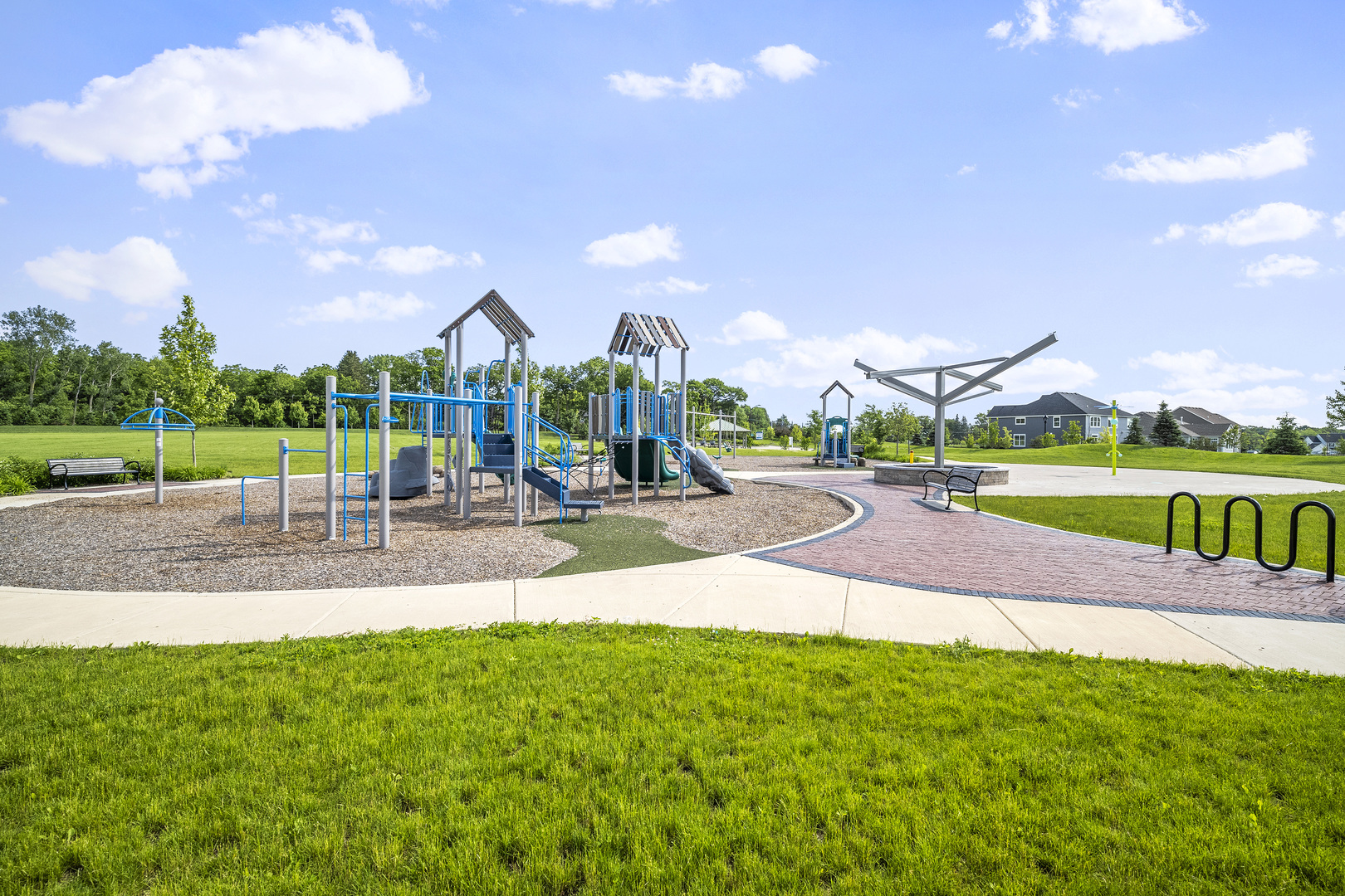 3664 Edelweiss Road Elgin, IL 60124 - Photo 28 of 31 a view of a park with swings and slides
