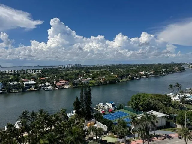 an aerial view of a house with a lake view