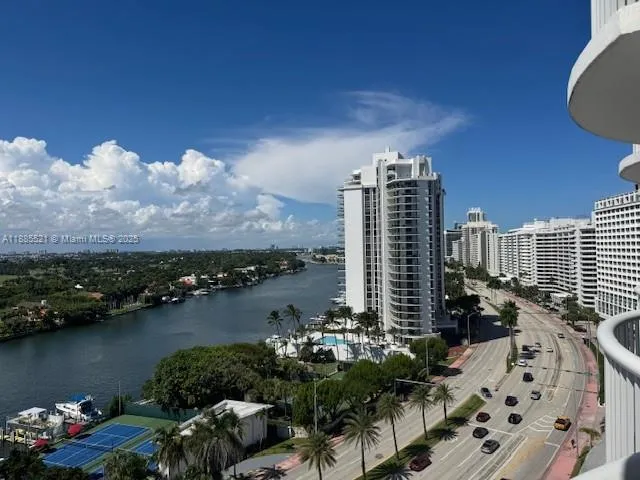 a view of a city with tall buildings