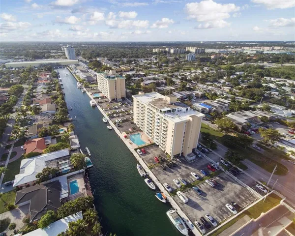 an aerial view of a city