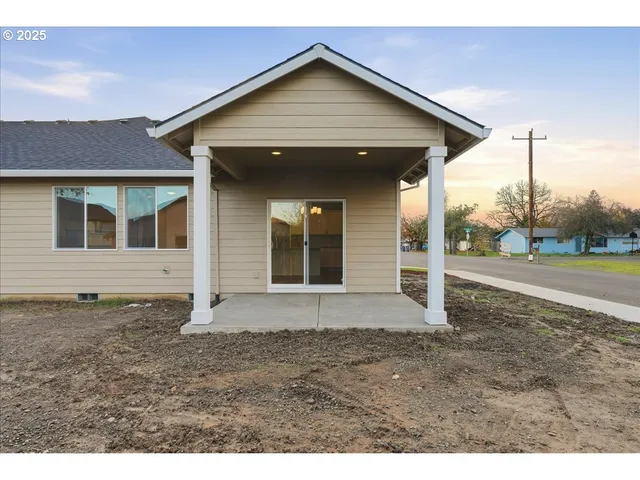 a backyard of a house