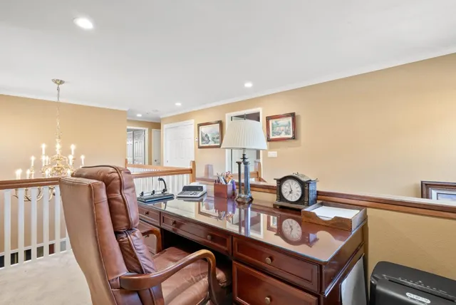 a view of a balcony with an outdoor space