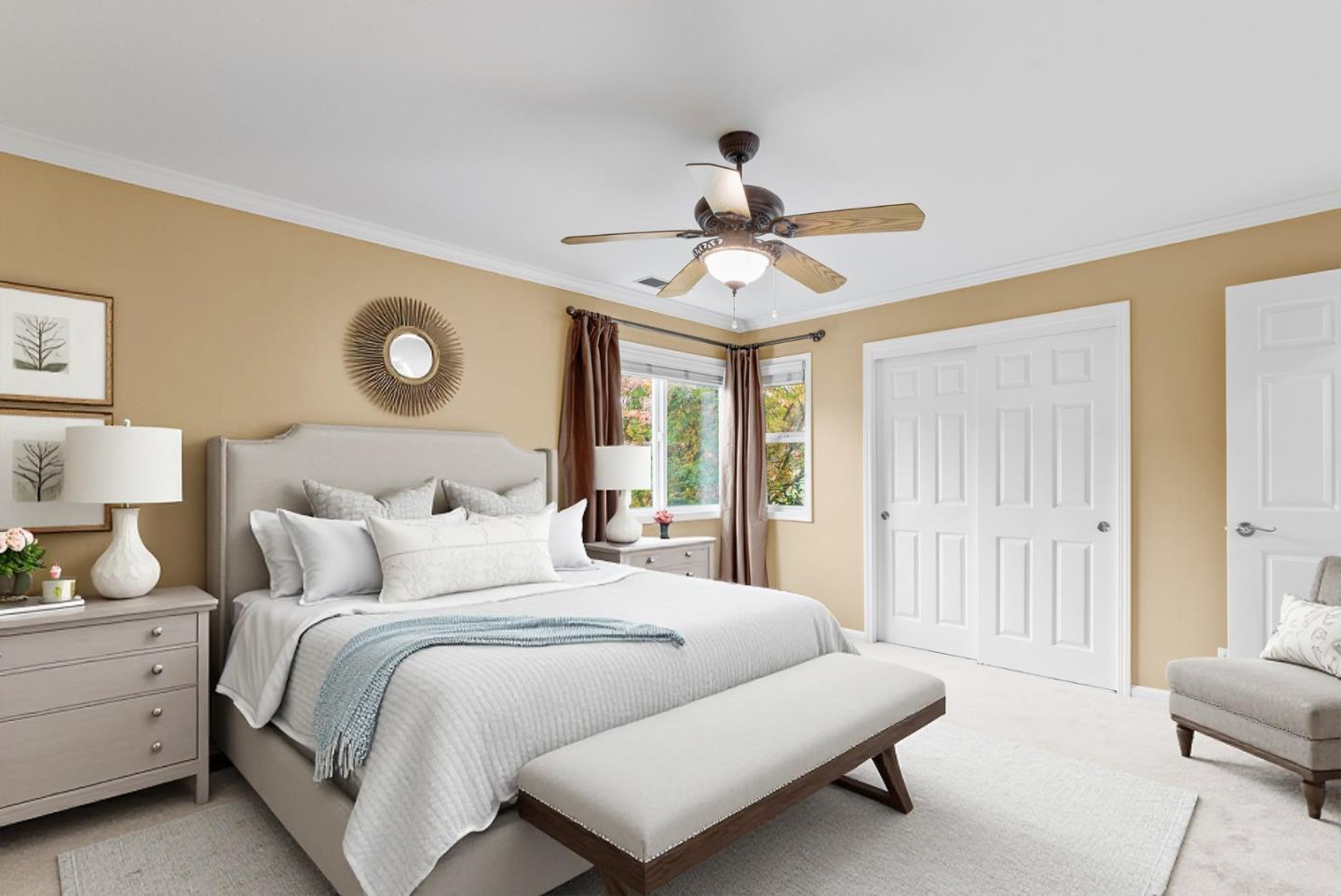 210 Moore Creek Road Santa Cruz, CA 95060 - Photo 37 of 63 a bedroom with bed and window