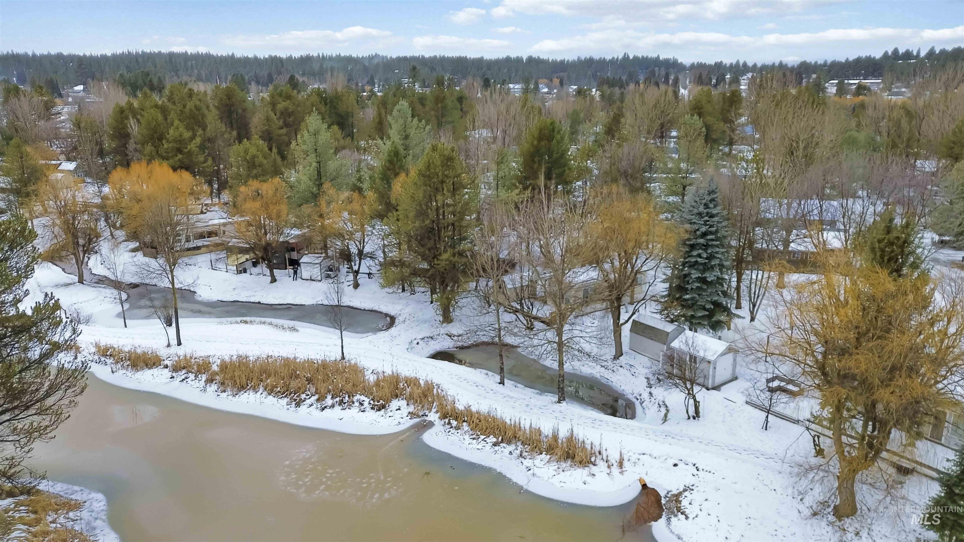 H05 North Sawyer Street Cascade, ID 83611 - Photo 32 of 40 Snowy aerial view with a forest view