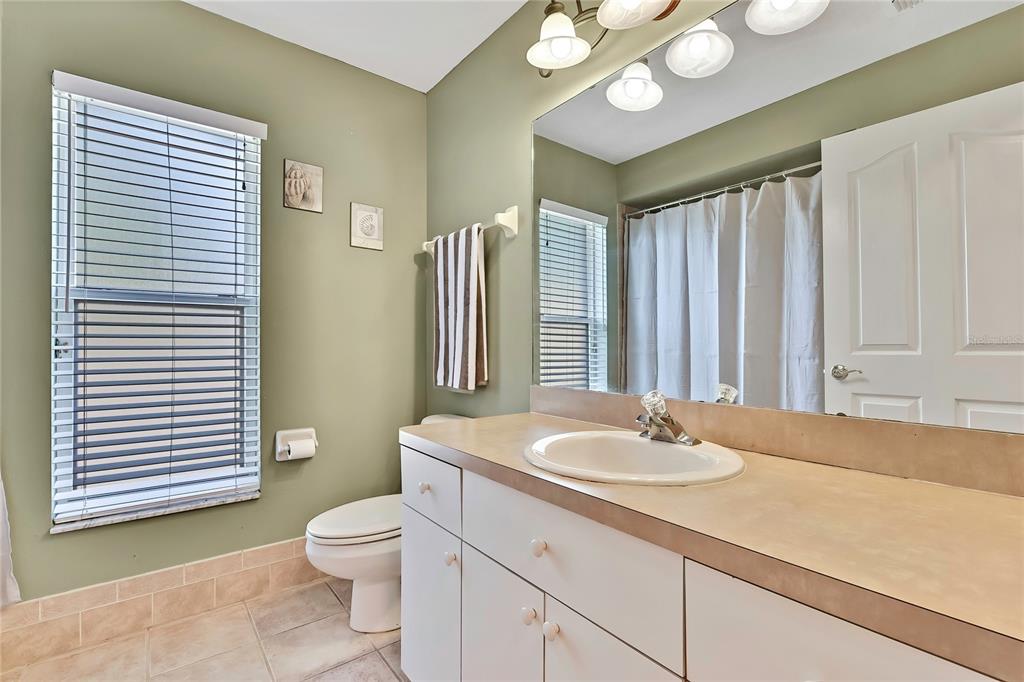 12403 Centennial Street Spring Hill, FL 34609 - Photo 37 of 62 a bathroom with a sink a toilet and a mirror