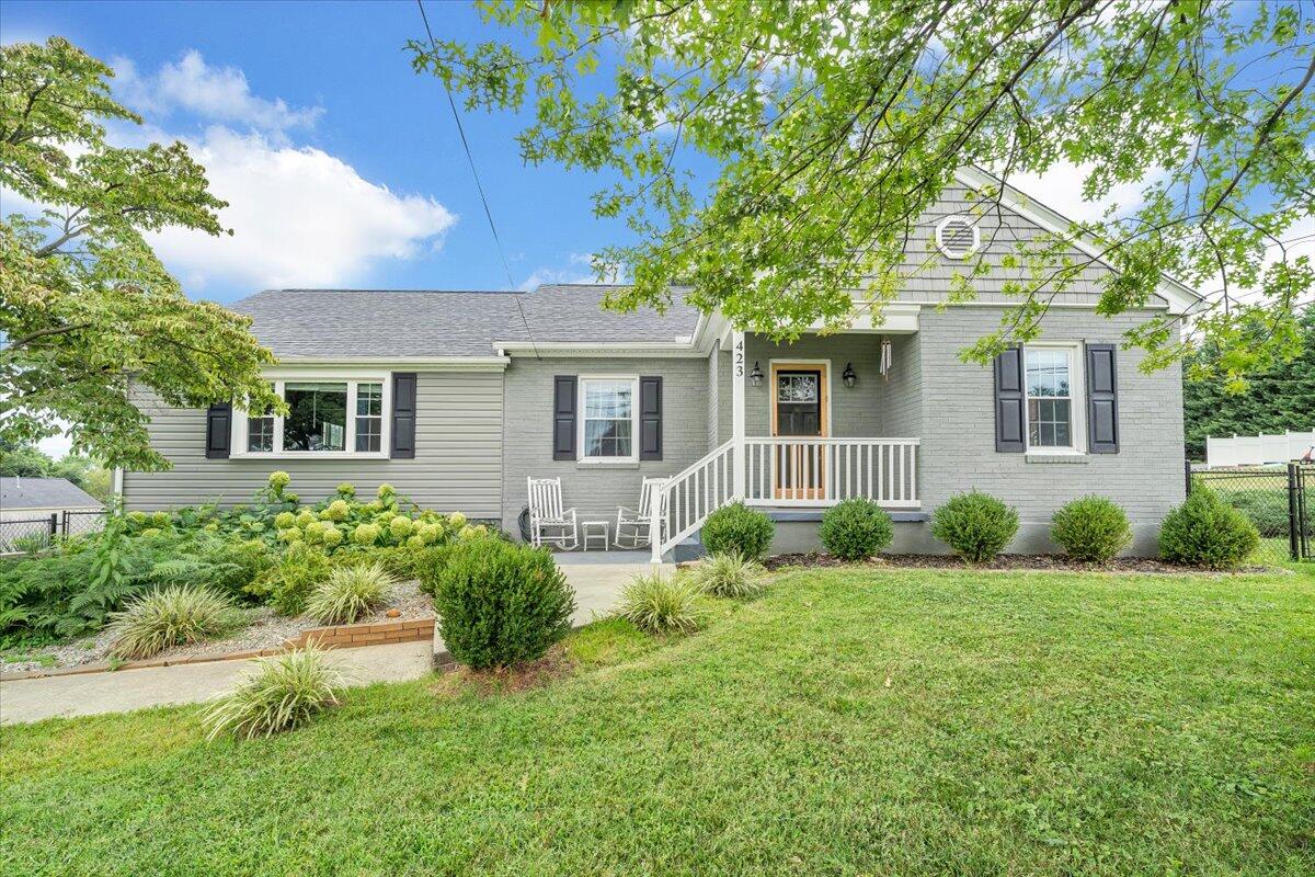 423 Turner Road Salem, VA 24153 - Photo 52 of 67 a front view of a house with a yard and potted plants