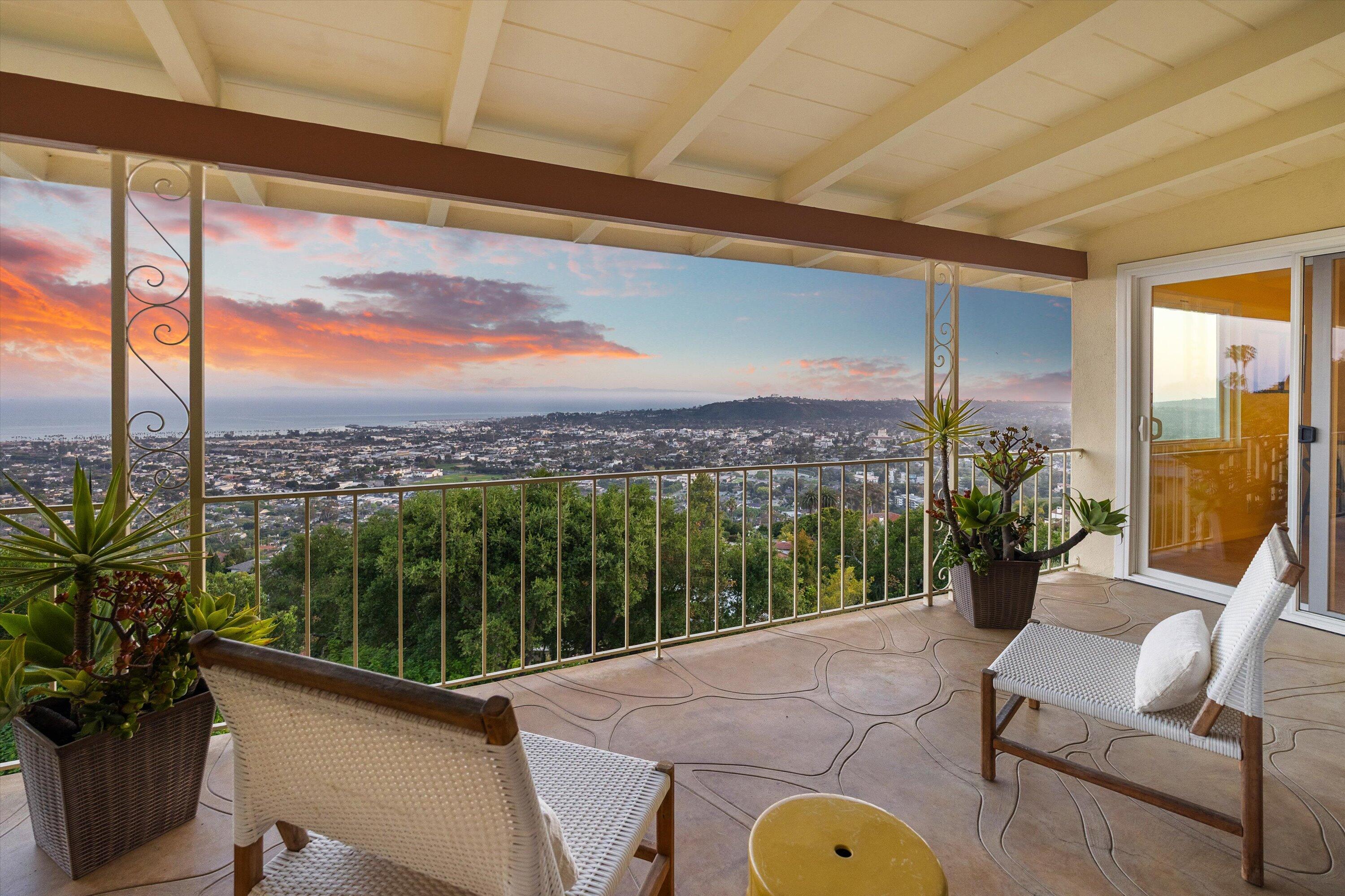 1227 Viscaino Road Santa Barbara, CA 93103 - Photo 24 of 25 a view of balcony with furniture and garden