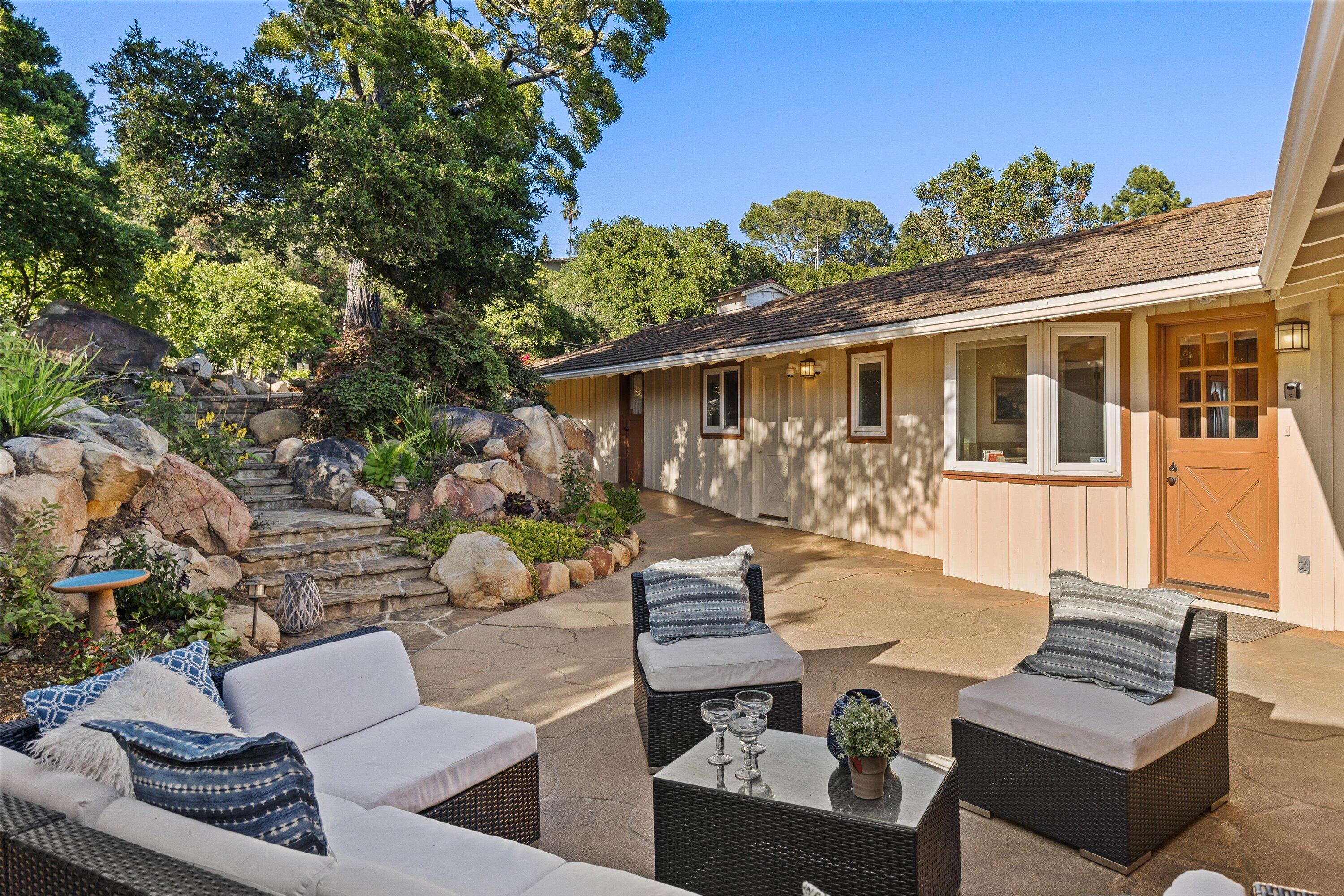 1227 Viscaino Road Santa Barbara, CA 93103 - Photo 5 of 25 a front view of a house with patio