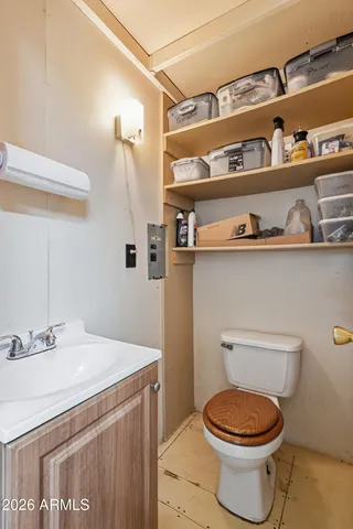 a front view of house with a garden