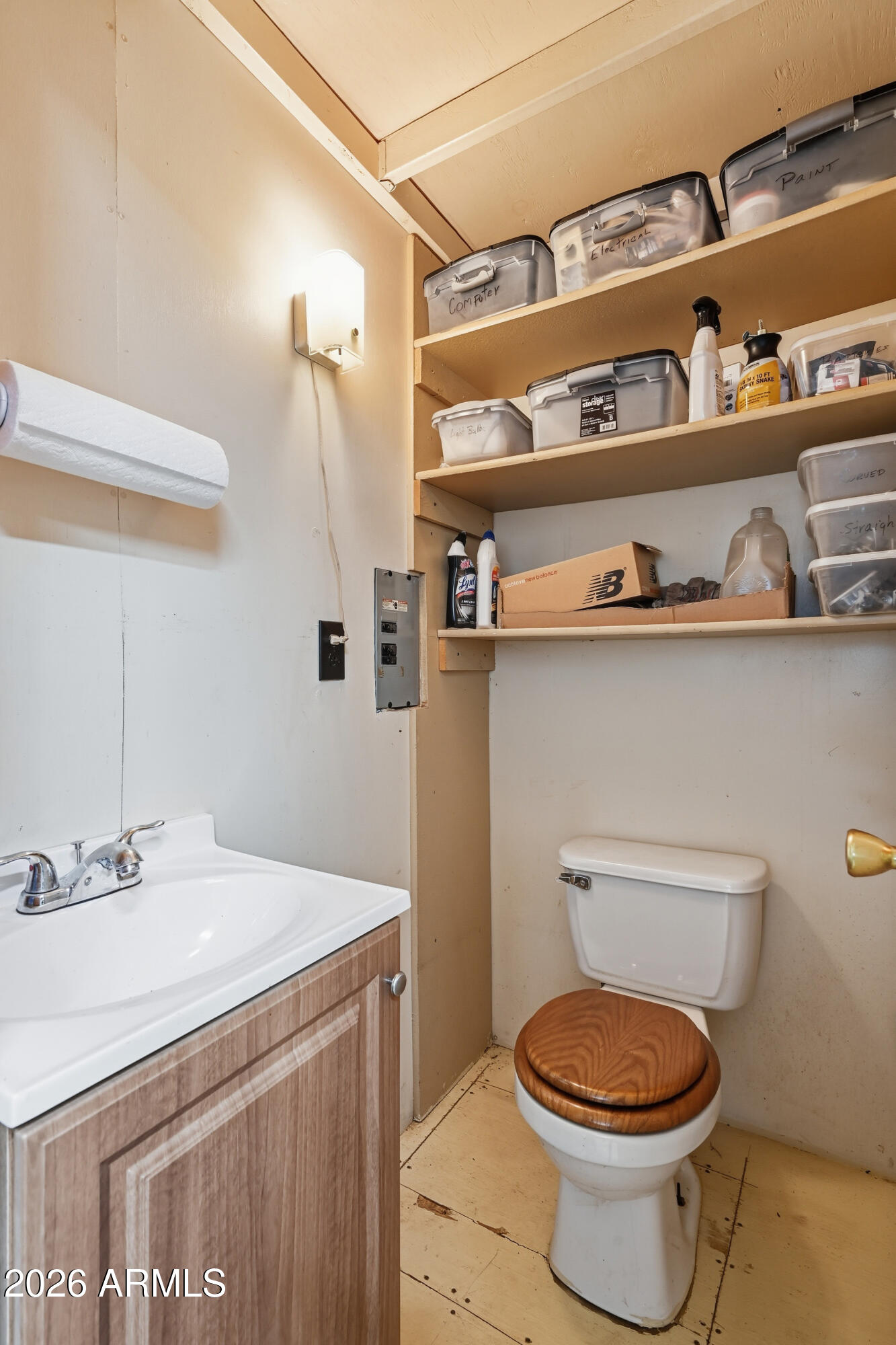 3933 Highway 260, Unit SP 256 Star Valley, AZ 85541 - Photo 23 of 28 a bathroom with a sink a toilet and a mirror