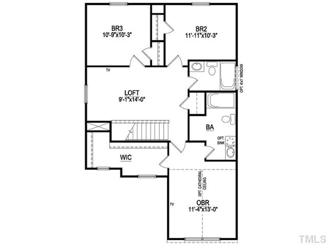 1639 Moineau Lane Raleigh, NC 27610 - Photo 11 of 17 variations could exist. price reflects cathedral ceiling with fan in master bedroom