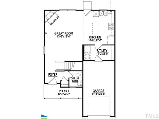 1639 Moineau Lane Raleigh, NC 27610 - Photo 10 of 17 variations could exist. price listed includes 1/2 bath and hardwood floors in foyer