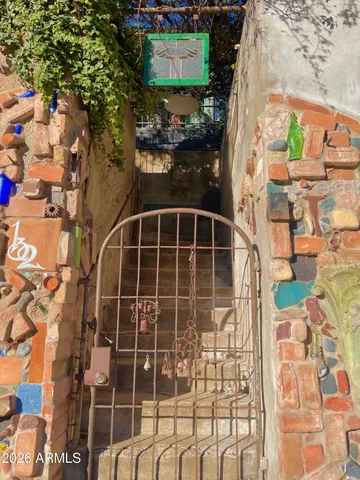a view of a cafe with sitting area
