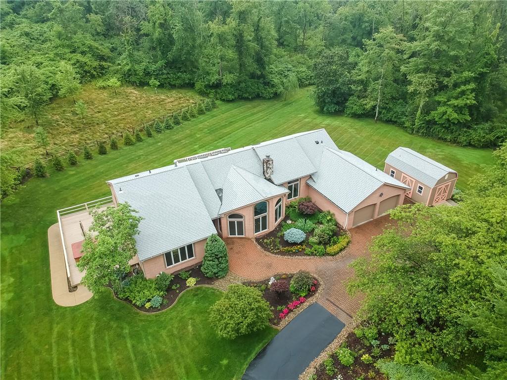377 Magee Road Sewickley, PA 15143 - Photo 48 of 50 an aerial view of a house with garden space and street view