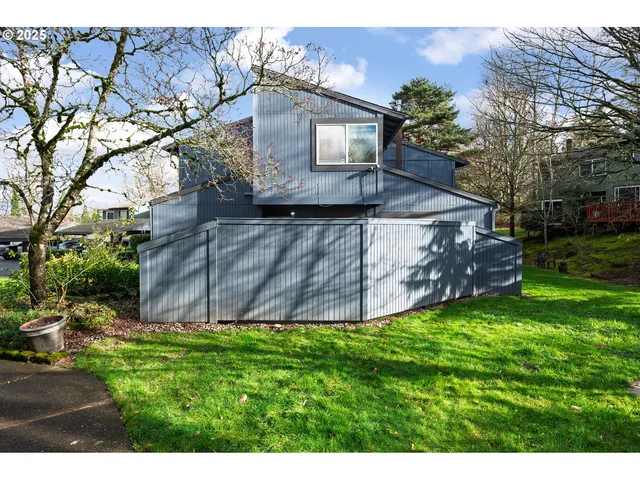 a view of a back yard of the house