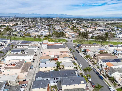 an aerial view of a city with lots of residential buildings