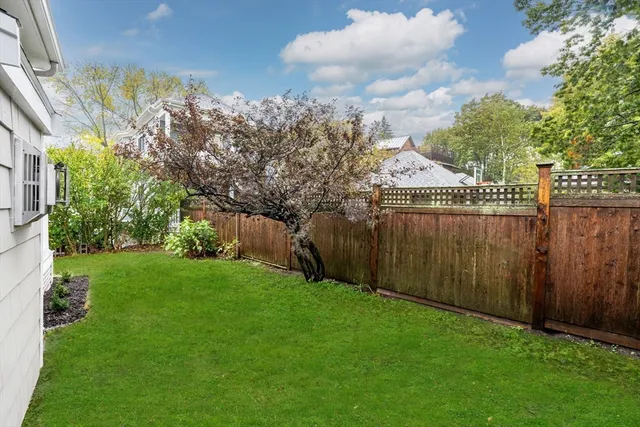 a view of a backyard