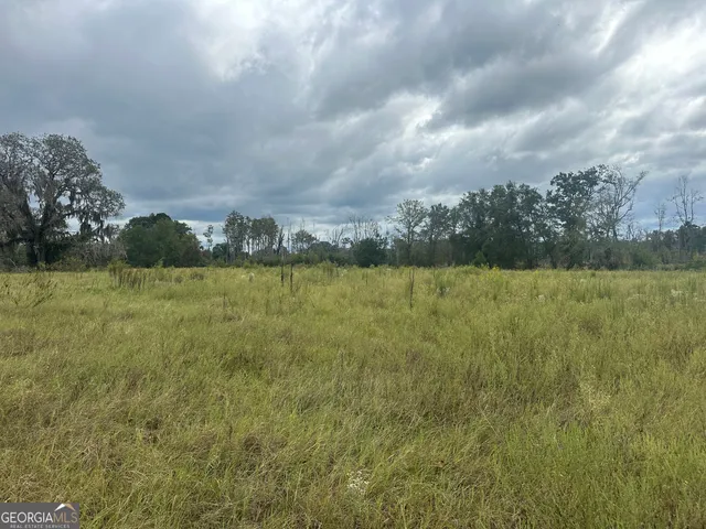 a view of a lake with a big yard